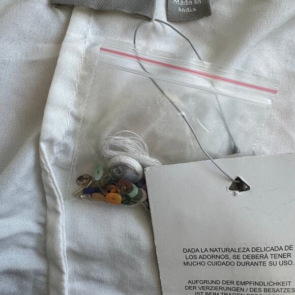 ASOS Fully Beaded Floral Wrap Belted Mini Dress NWT Size 8 - Picture 8 of 12